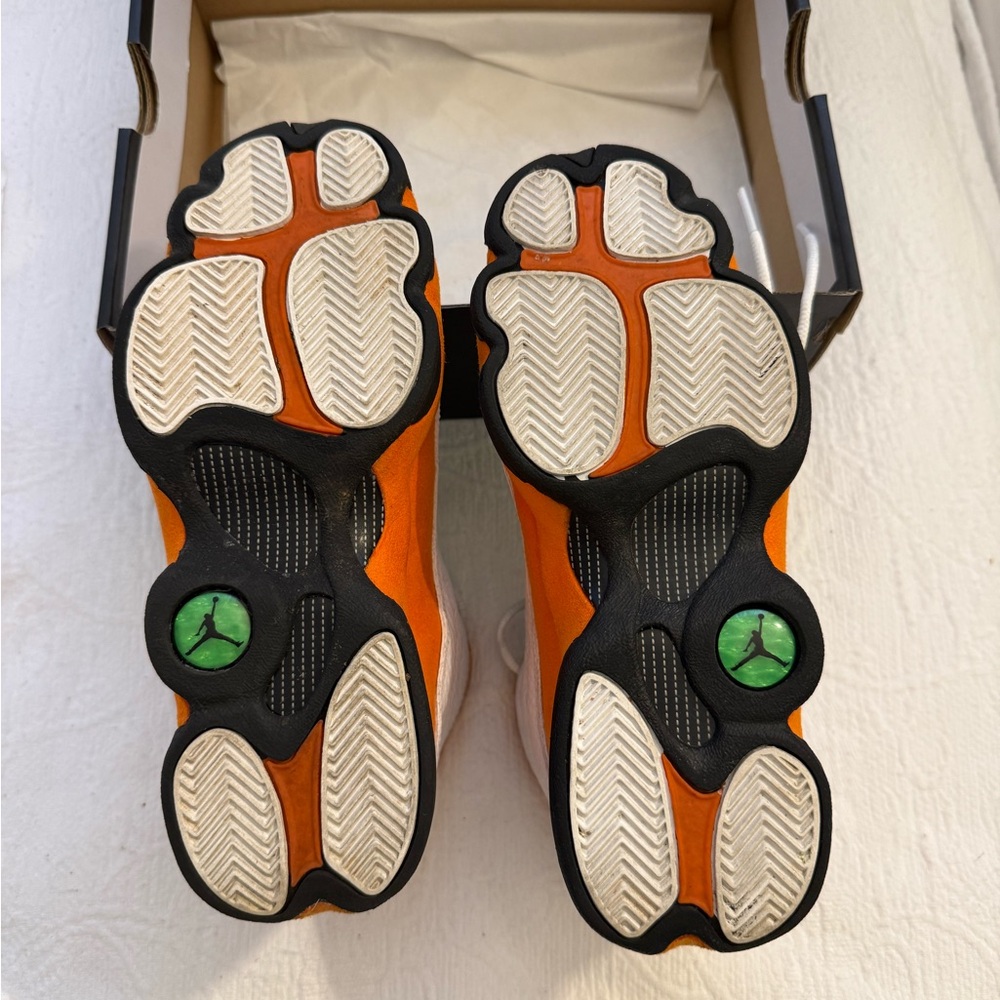 Nike Air Jordan 13 Retro Starfish Orange GS 5.5Y Women’s 7 Sneakers Youth Kids - Picture 14 of 15